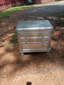 Silver Glam Nightstand