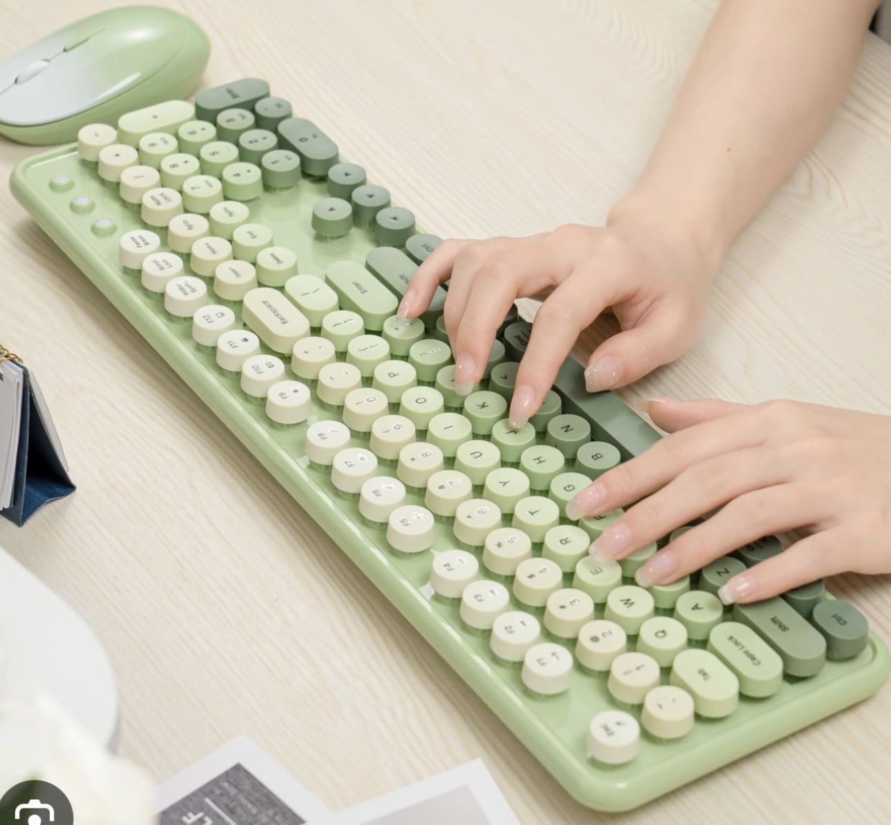 Colorful Wireless Keyboard and Mouse Combo