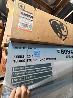 BONAIRE Durango 1 zone 18000-BTU 1.5 Ton Ductless Mini Split Air 230V