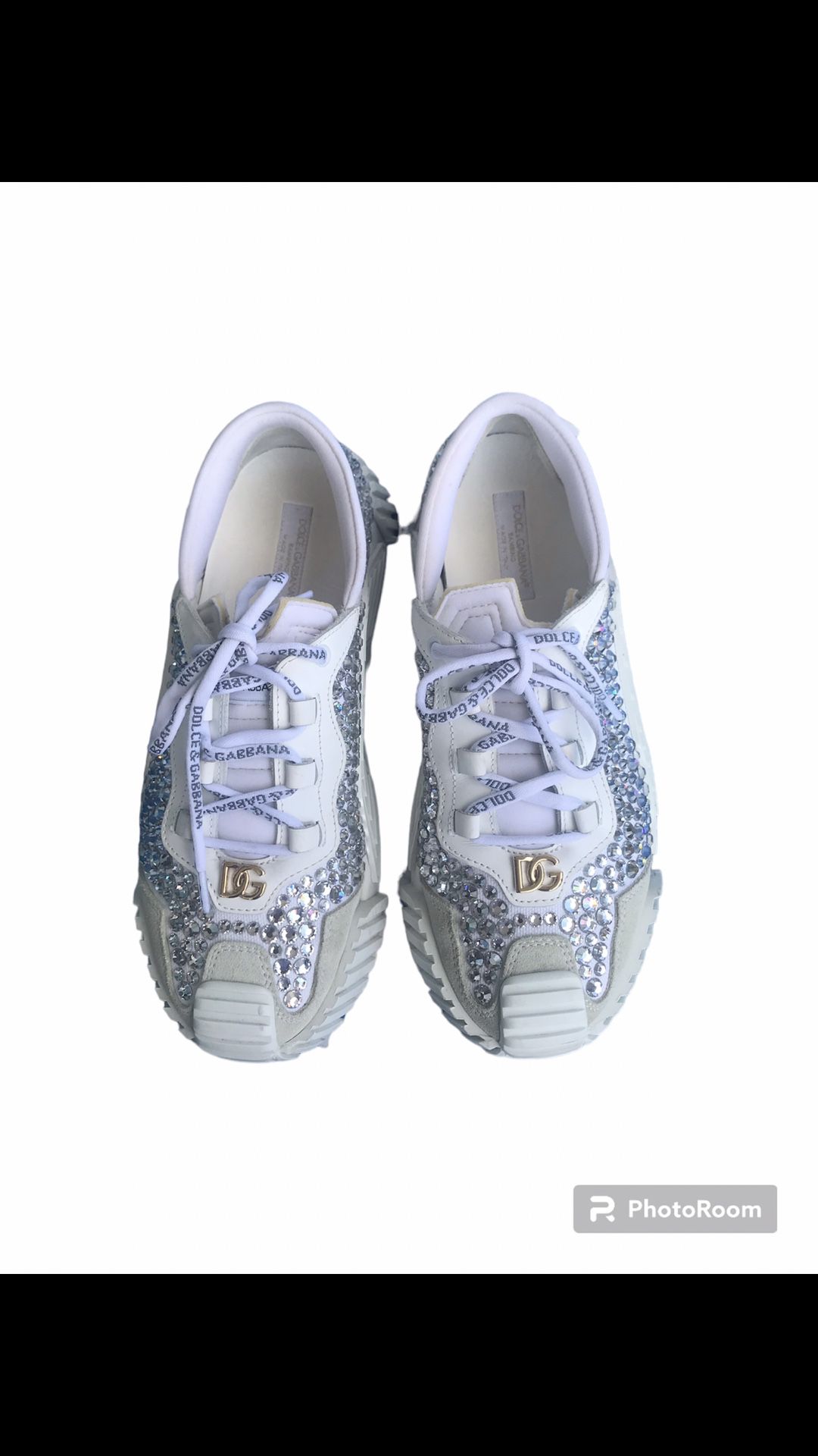 DOLCE & GABBANA, CRYSTAL .. CRYSTAL , EMBELLISHMENTS  SNEAKERS  SIZE 35