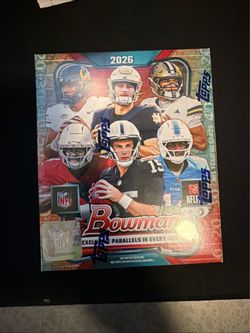 Topps Bowman 2026 NFL Football Mega Box 45 Cards Sealed Exclusive Parallels