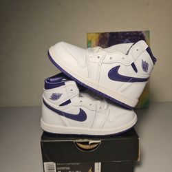 Size 8c - Kids Court Purple Jordan 1's - $80