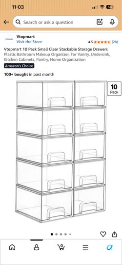 Clear stackable storage