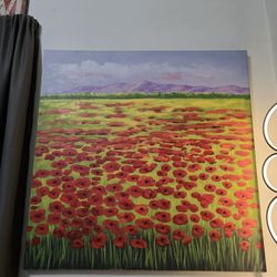 Judy Ekholm ORIGINAL Canvas "Poppy Field"