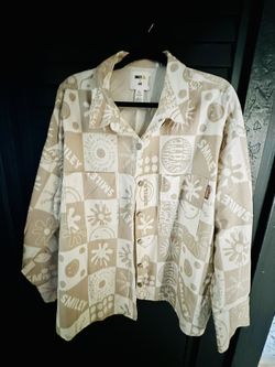 Smiley® x H&M Retro Graphic Button-Up Shirt – Size XL