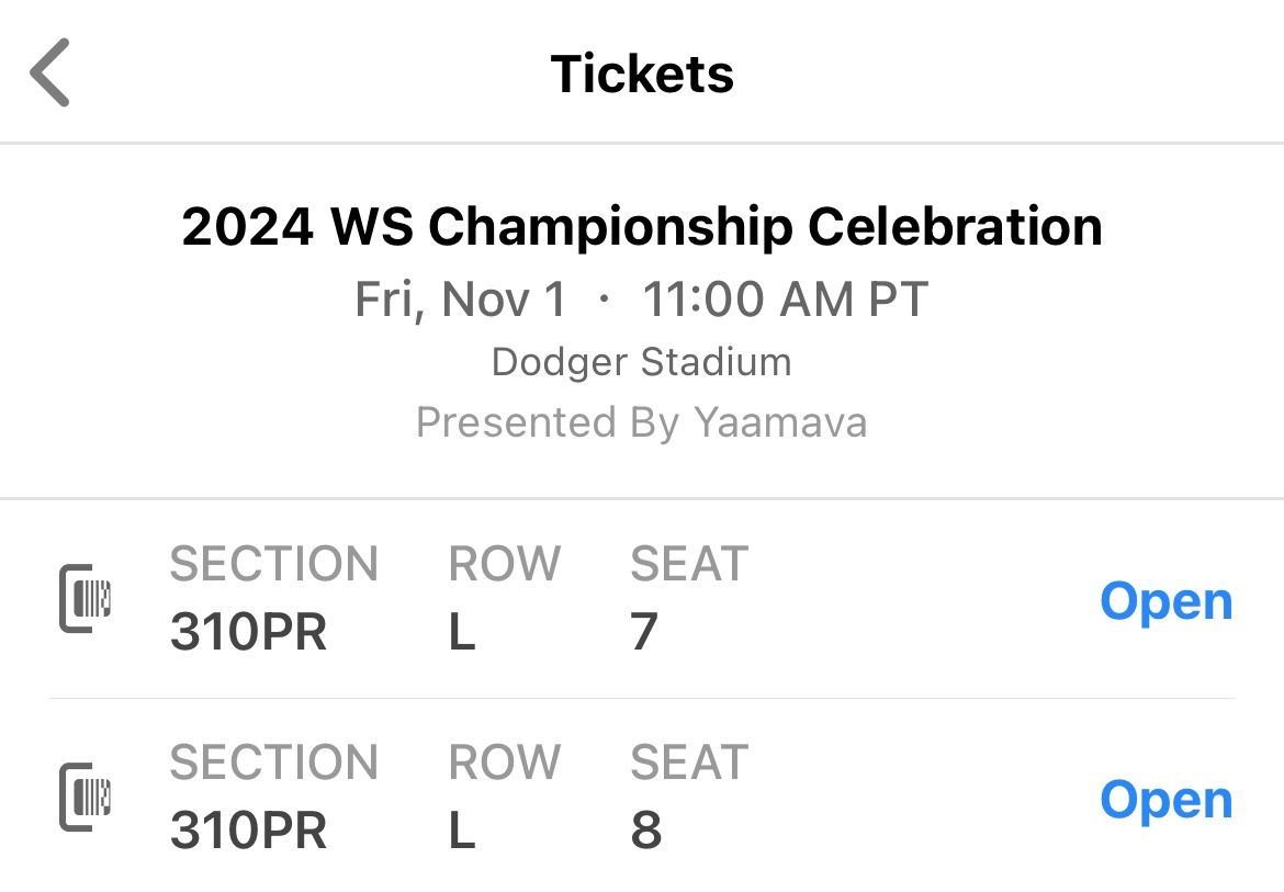 World Series Championship celebration TICKETS! (2)
