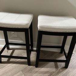 White/Brown Stools - 2