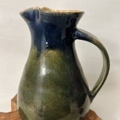 Ceramic Pottery Clay Handmade Glazed Pitcher Home Decor Accent