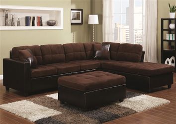 New dark brown sofa sectional