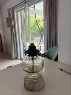 Vintage Glass Kerosene Lamp