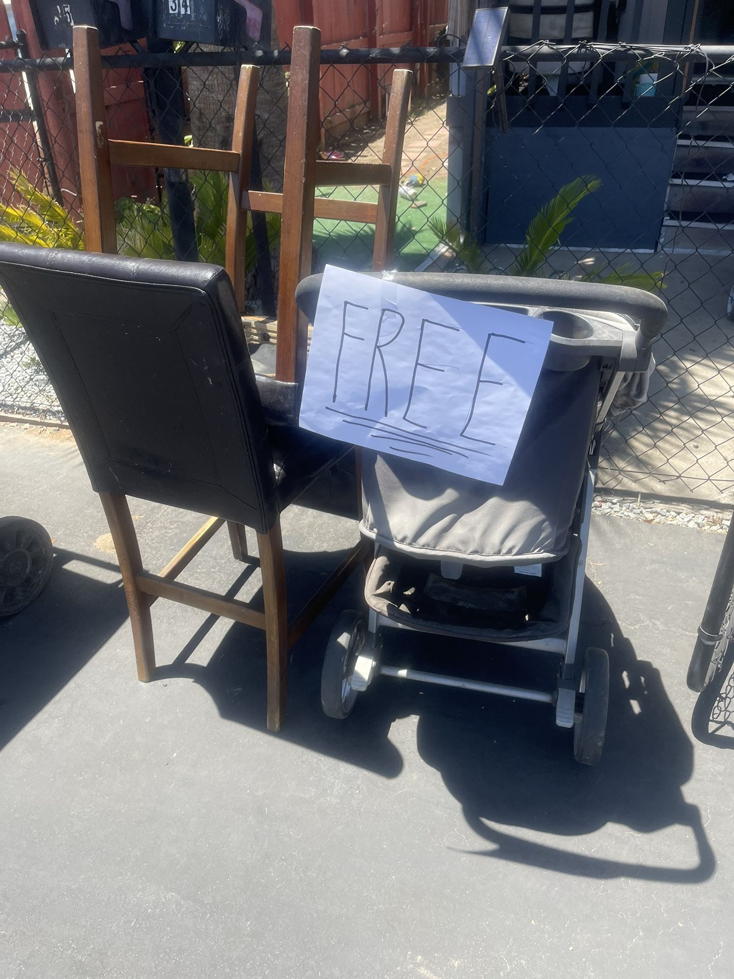 Freee chairs and stroller