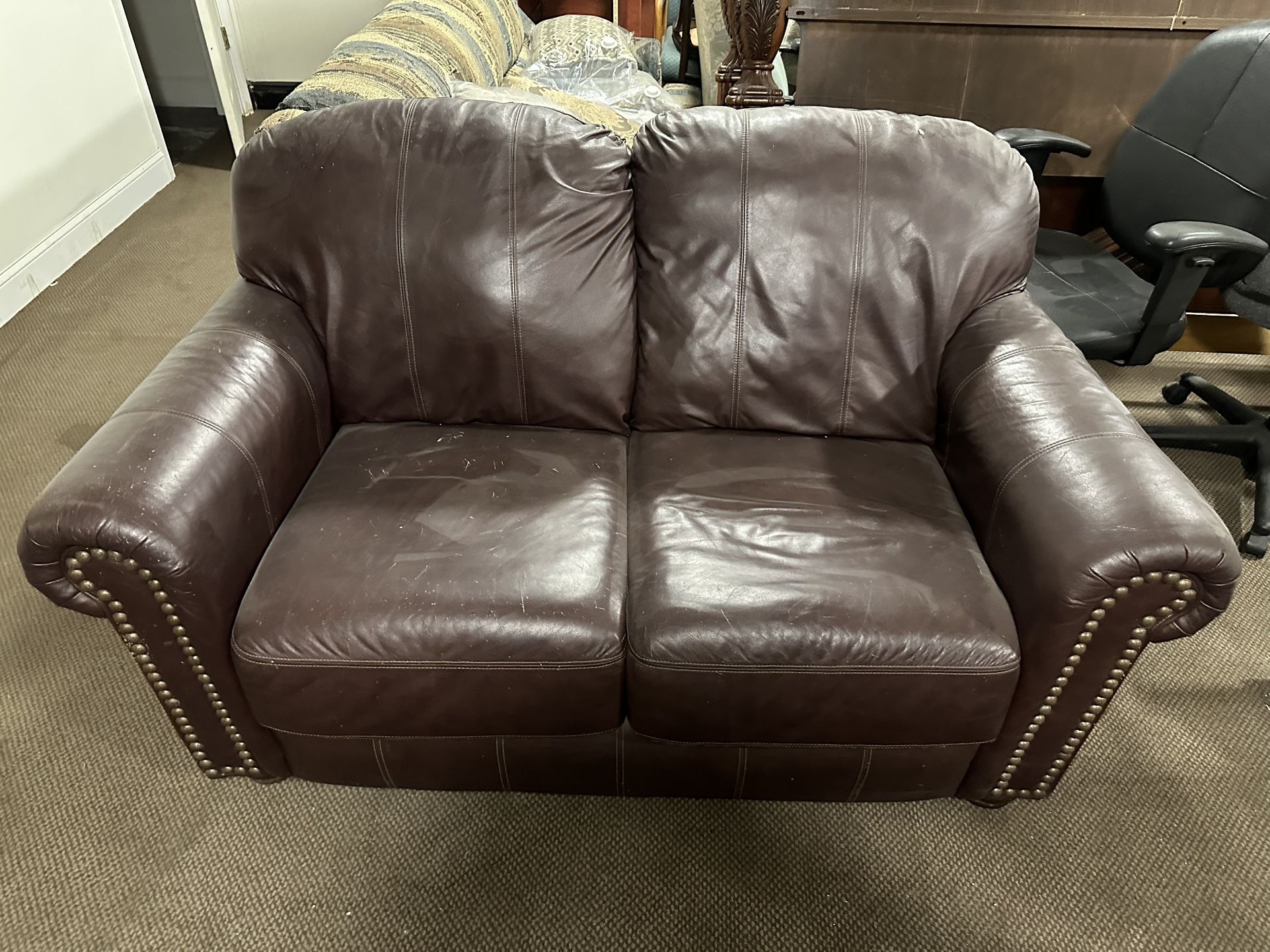 Brown Leather Couch