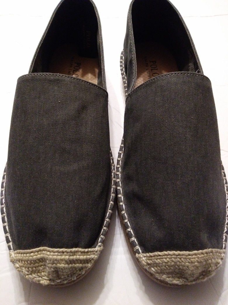 Polo Ralph Lauren Mens New 100%cotton Loafers 9.5D