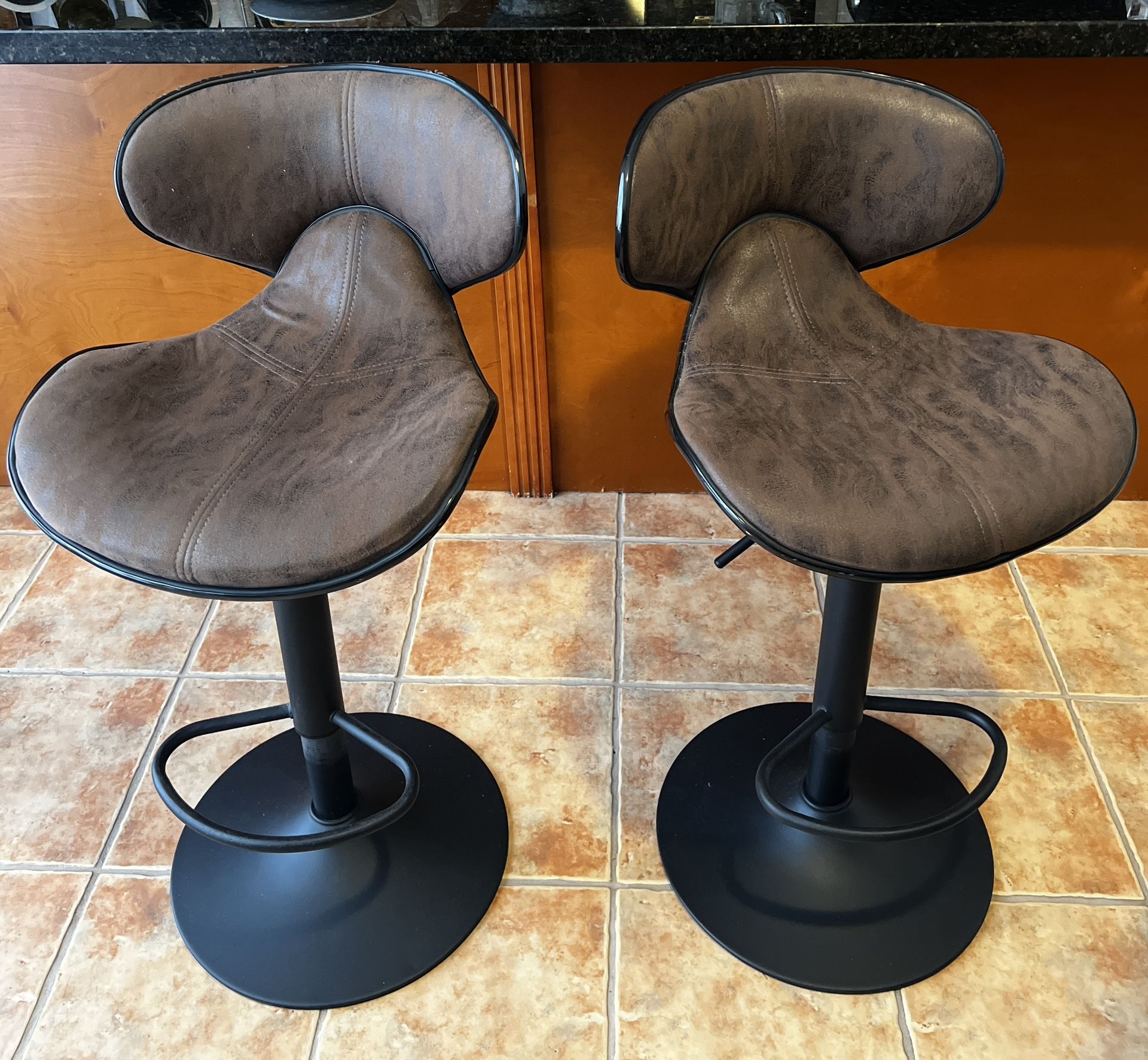 Bar Stools Set of 2 - Brown