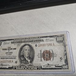 $100 Brown Seal