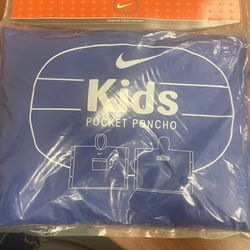 Nike Kids Blue Pocket Poncho