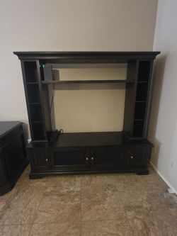 Cherry wood entertainment center