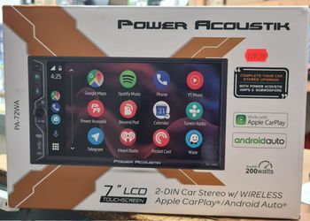 Power Acoustik PA-72WA 2-DIN Car Stereo Head Unit – 7” Touchscreen, Wireless Apple CarPlay & Android Auto, Bluetooth, USB, DSP Audio, Backup Camera Su