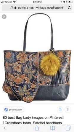 Patricia Nash Italian Leather Bag and wristlet