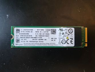 Sk Hynix 512 Nvme SSD PCie 3