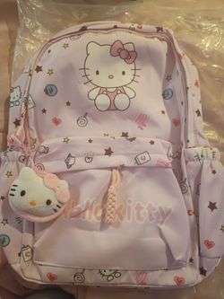 Hello Kitty Pink Backpack with Plush Charm