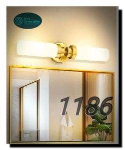 ✨ 2-Modern 22” Brushed Gold Bathroom Vanity Light – Frosted Glass LED Light Bar Over Mirror | Elegant Contemporary Bath Lighting Fixture
