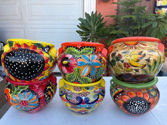 Macetas de Talavera y Decoraciónes nuevas muy hermosas ,diferentes diseños y diferentes $$precios .