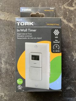 -Tork 120/277 vac Electronic wall switch timer