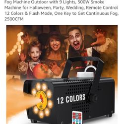 Multi Colored  Fog Machine With Refil