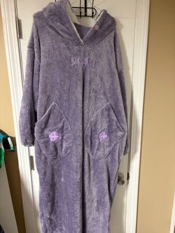 Purple Dragon Fleece Hooded One piece