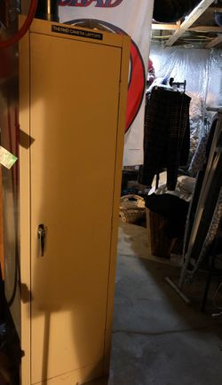 Single metal storage locker