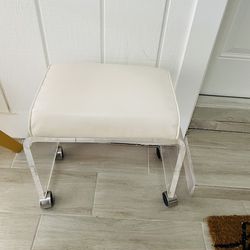 Acrylic lucite Rolling Stool Bench  - Prices Below