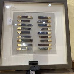 Framed Genuine Agates Dipped In 24kt Gold Tips