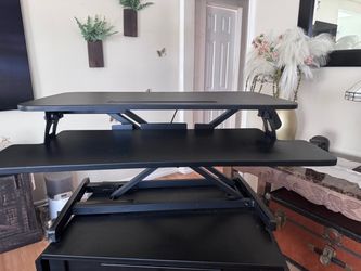 Adjustable Standing Desk Converter / Desktop Riser - Black