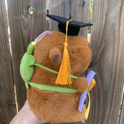 Brand New Capybara Graduation Stuffed Plush Plushy