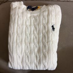 White/Cream Polo Sweater