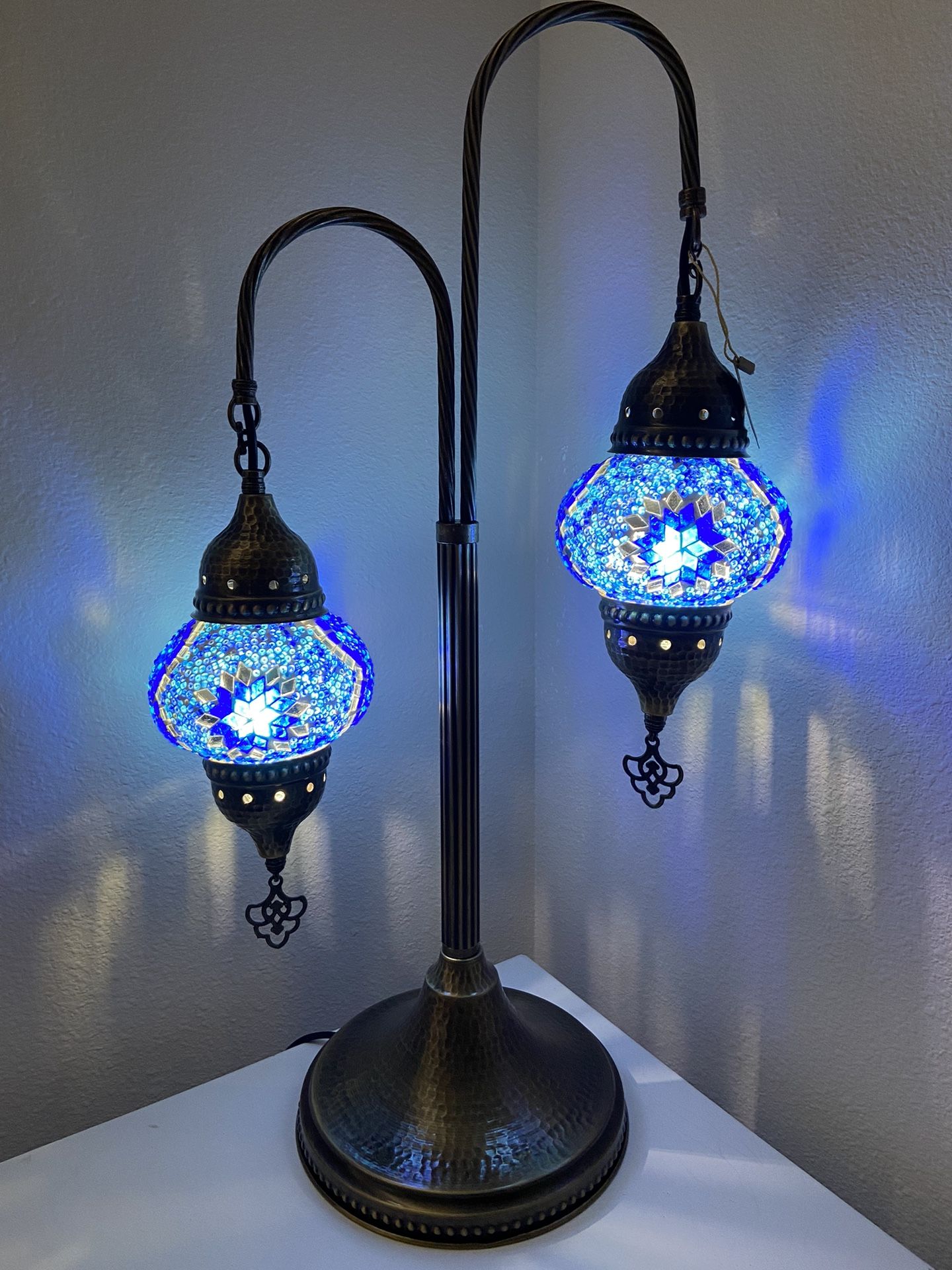 Handmade Turkish Table Lamp 2 Light