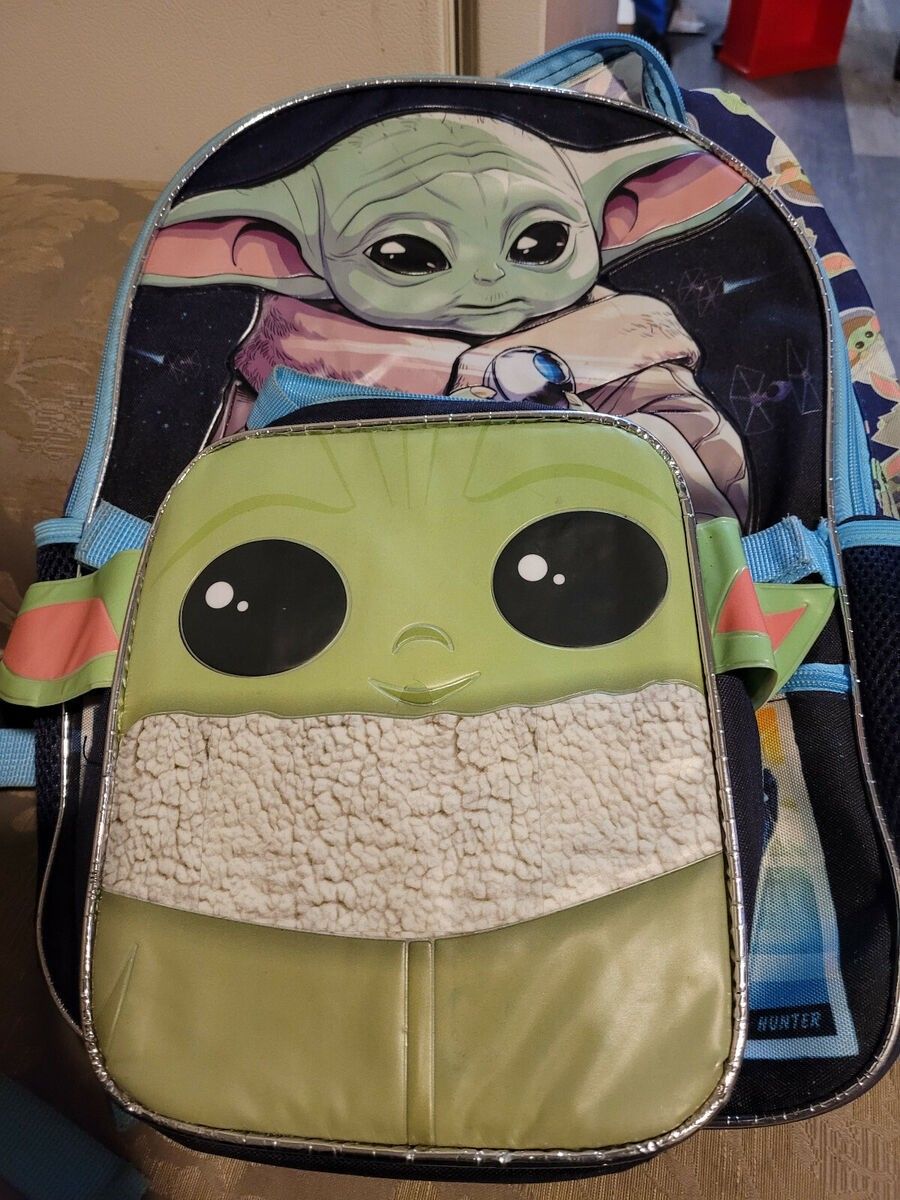 The Mandalorian Backpack 18"x12" Baby YODA Book Bag Star Wars Kids used