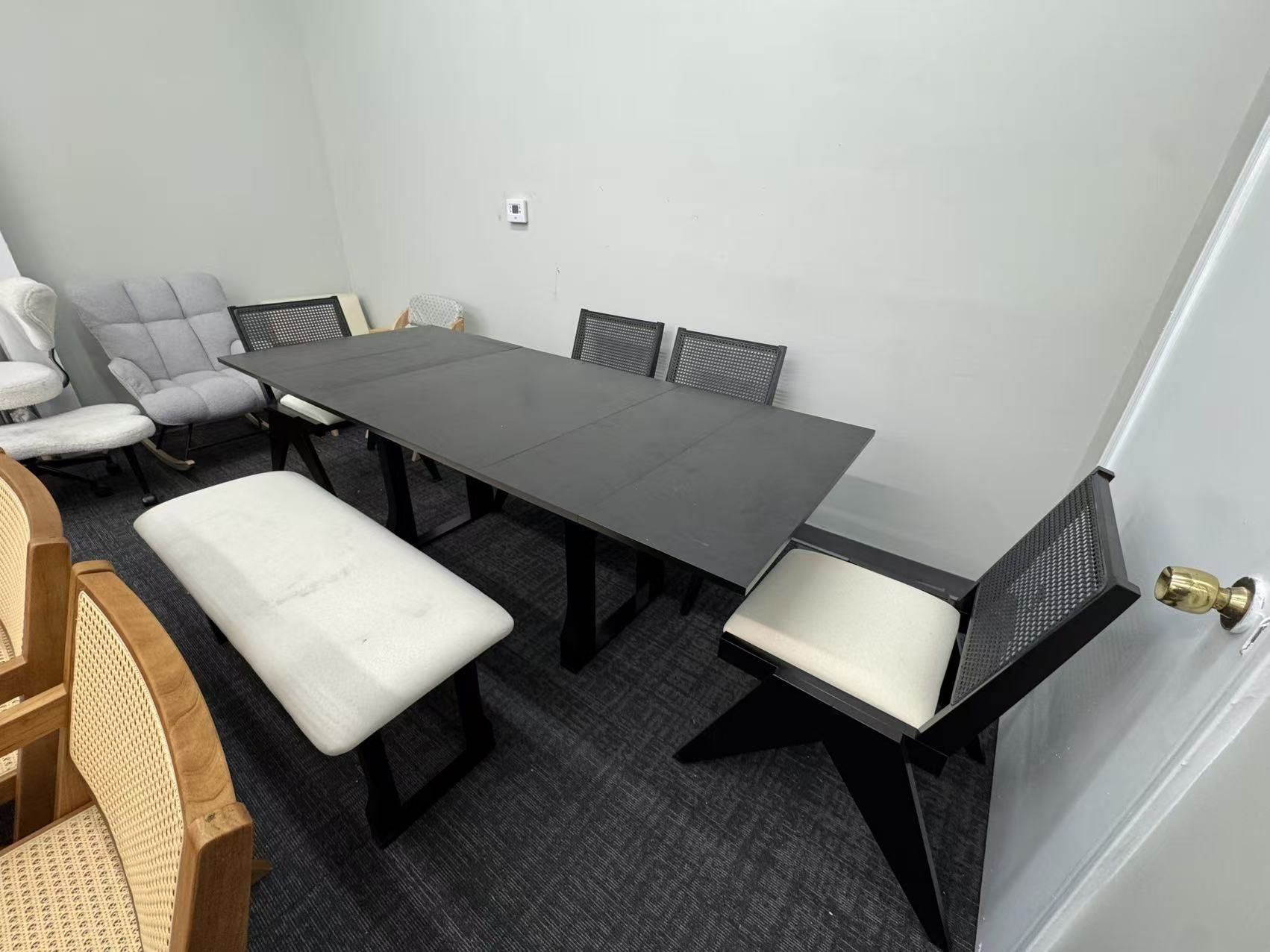 🔥 On sale 🔥Extendable Dining Table Set for 6 Persons,