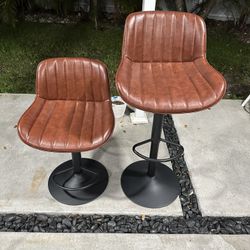 Leather counter stool