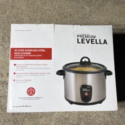 Premium Levella 16 Cup Stainless Steel Rice Cooker PRC1547