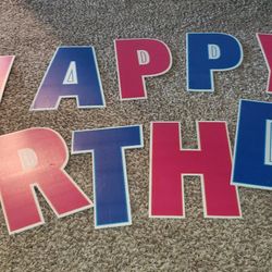 Happy Birthday Corrugated Plastic Yard Sign 18 in.  
SAGINAW PORCH PICK UP 76179
