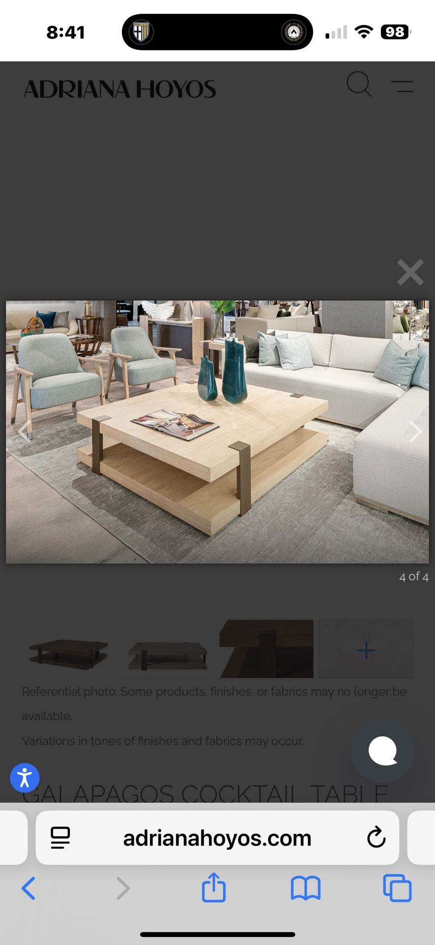 Oversized Adriana Hoyos Coffee Table 