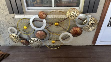4’7” by 2’4” Whimsical Multi Metal Wall Art