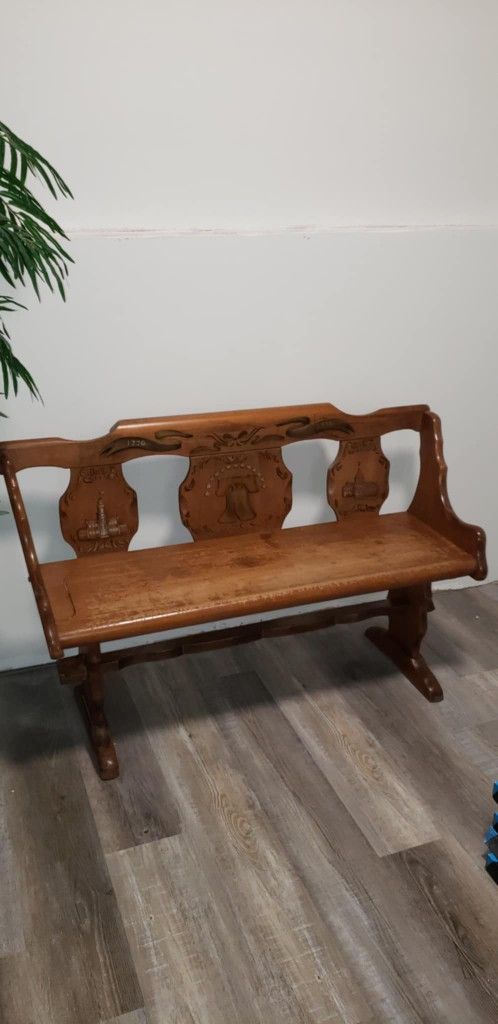 Vintage Hardrock Maple Bicentennial Bench Standard Of Gardner Limited Edition