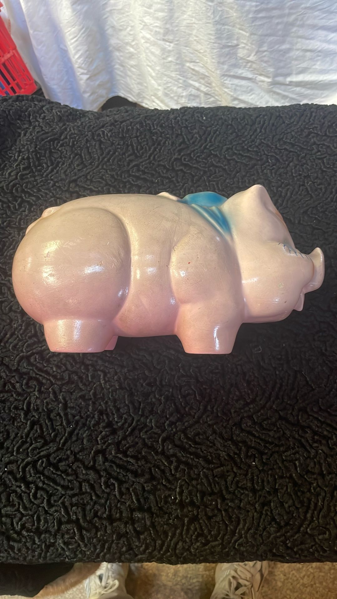 Vintage 70s Caulkware Piggy Bank 