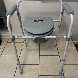 Heavy Duty Extended Commode Chair 