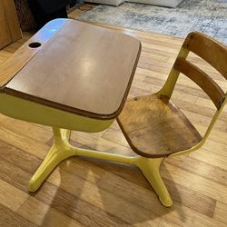 Vintage School Desk & Chair