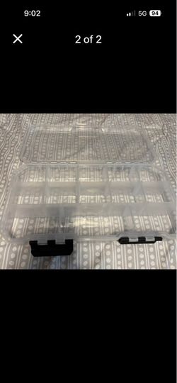Clear Plastic Multi-Compartment Storage Organizer Box