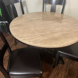 Dinner Table 4 Chairs. Beautiful And In Good Condition. $300